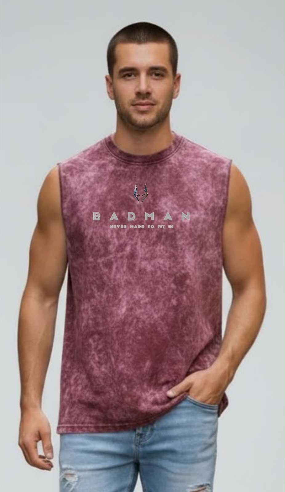 Acid Washed Tanks Maroon