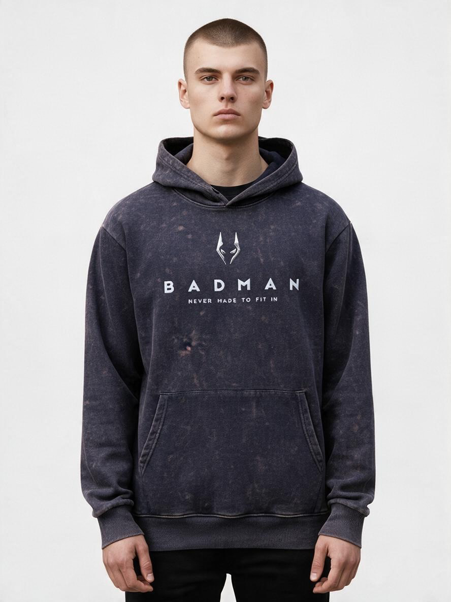 Acid Washed Hoodies -Navy Blue